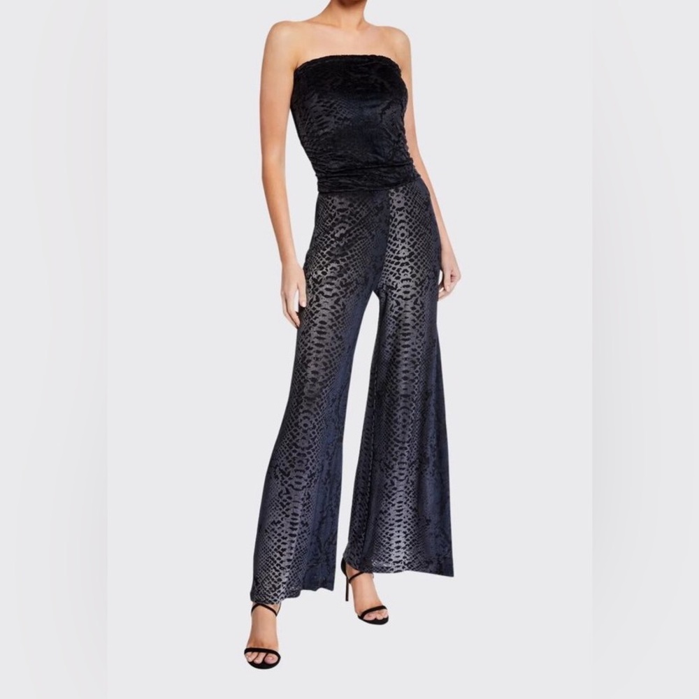 Fuzzi snakeprint fitted jumpsuit Medium Velvet NWT strapless